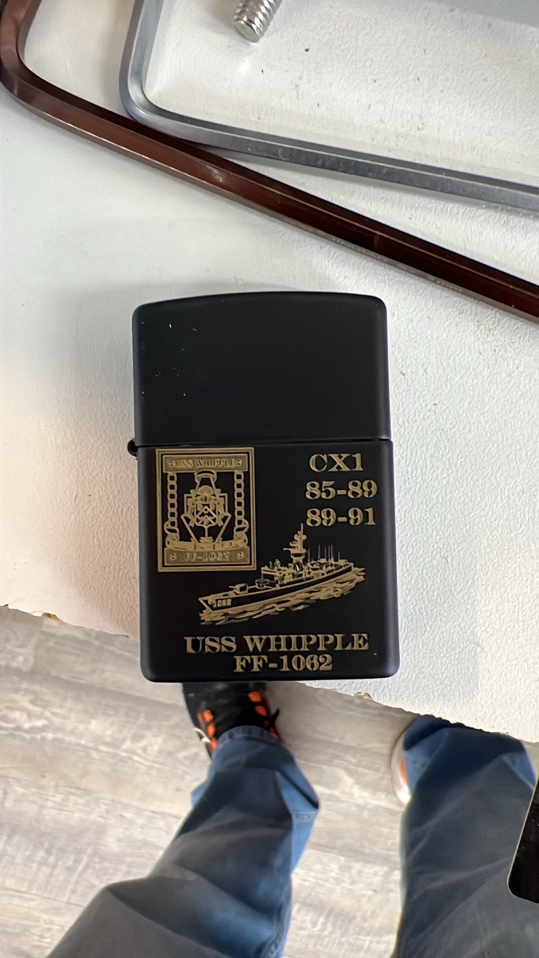 Hard to find ships zippo lighter personalized.