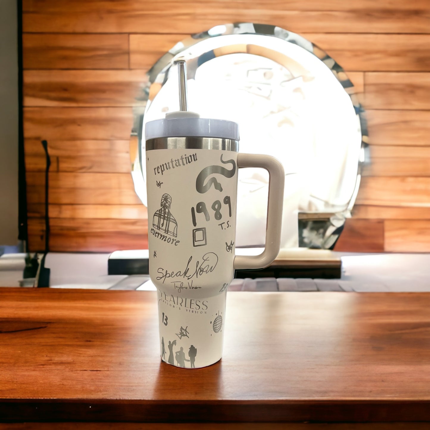 E Tour Souvenir Cup- Personalized With Concert Dates and Cities. 40oz Quencher with straw